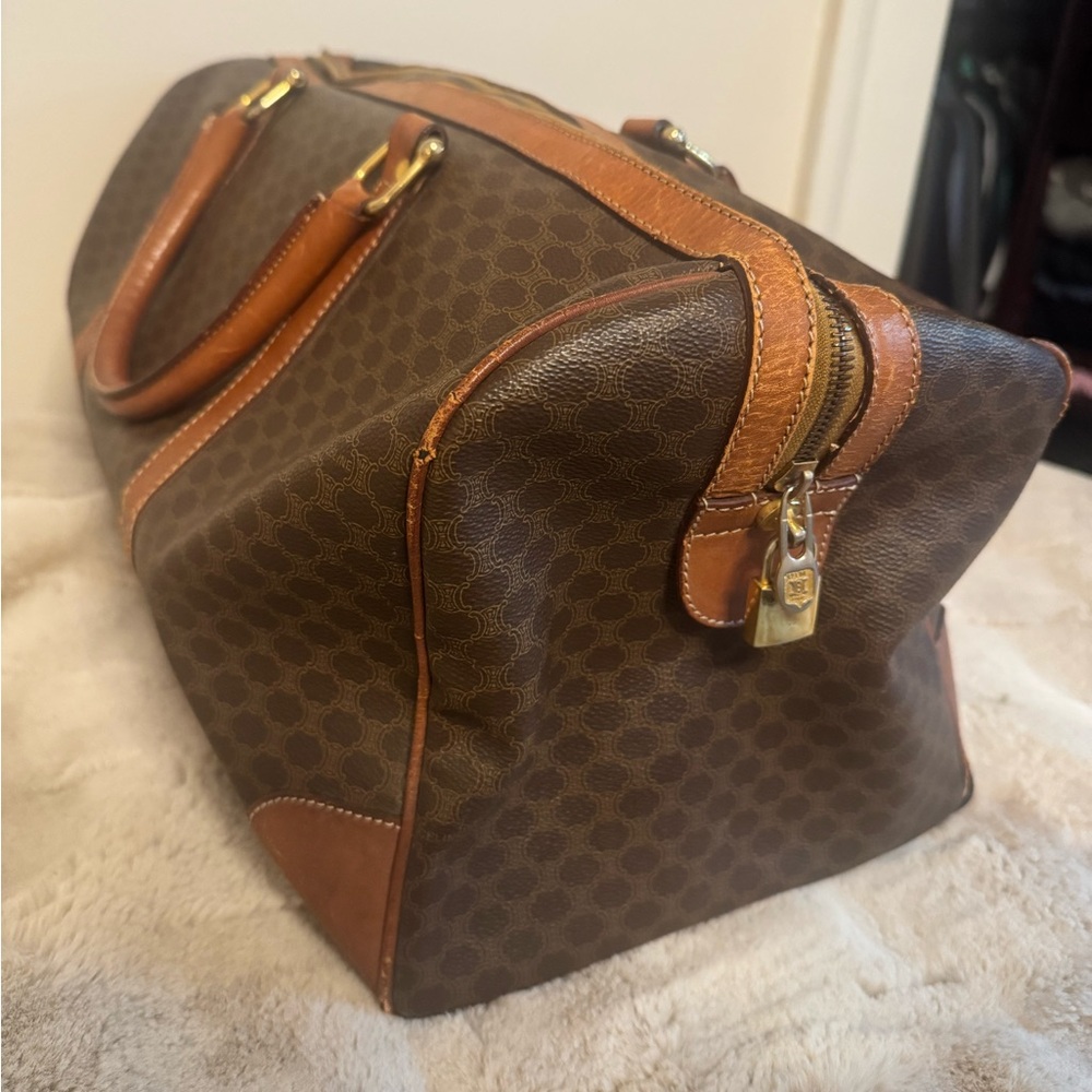 CELINE Macadam Canvas
Boston Bag PVC Leather Brown
Gold - Picture 6 of 13